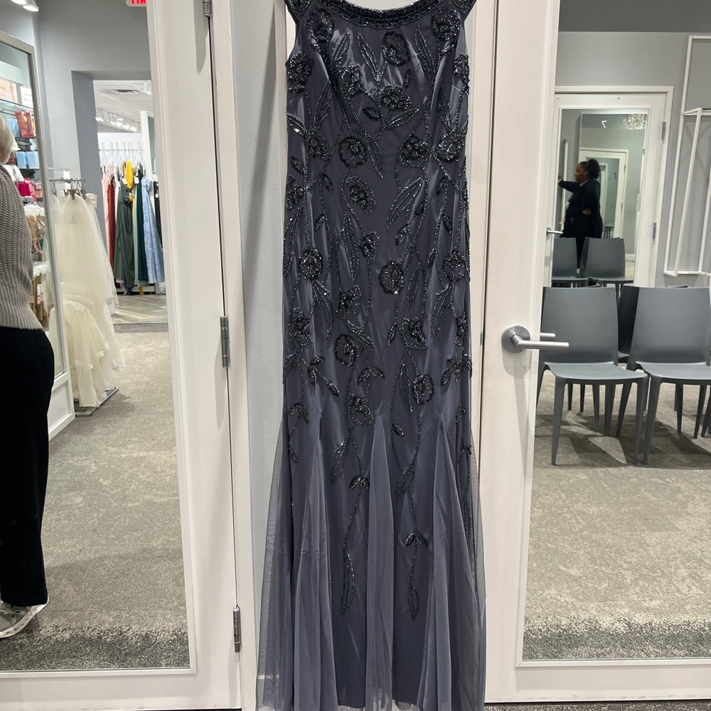 Dusk Beaded Dress with Godet